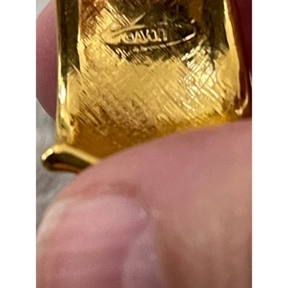 Vintage Avon Gold Tone Red Enamel Semi-Hoop Earrings - 2 Pairs - Picture 10 of 12